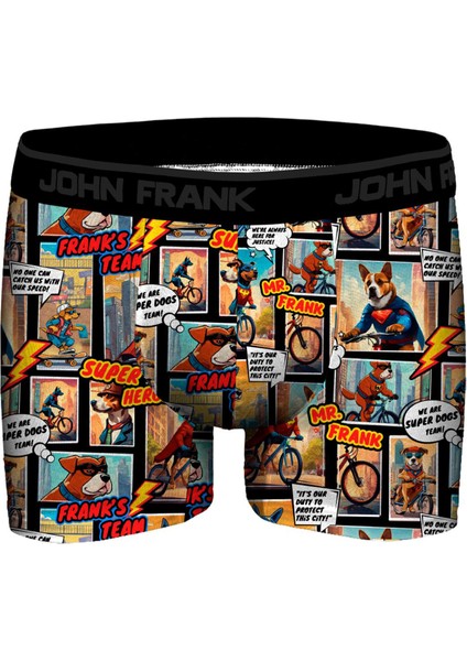 Colorblocked Baskılı Boxer