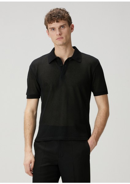 Siyah Polo Yaka T-Shirt