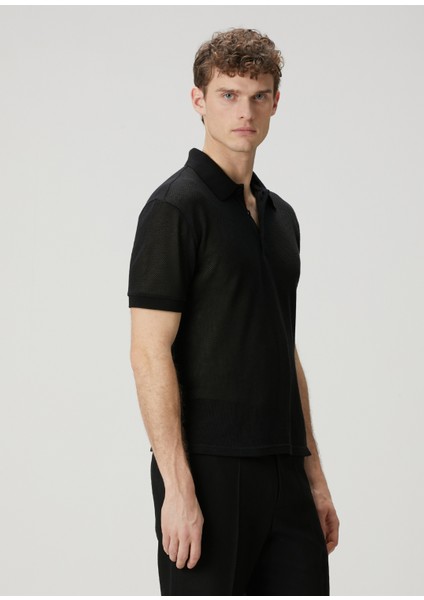 Siyah Polo Yaka T-Shirt fırsatları