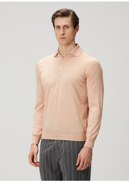 Turuncu Polo Yaka Triko