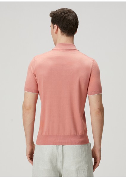 Koyu Pembe Polo Yaka Kısa Kollu Triko fırsatları