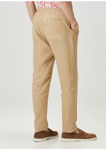 Bej Keten Pantolon