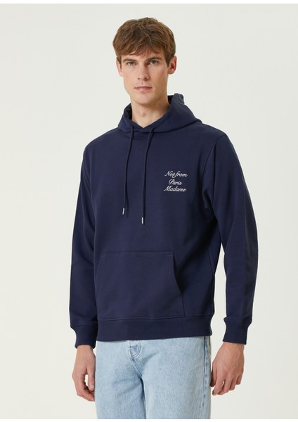 Lacivert Kapüşonlu Sweatshirt modelleri