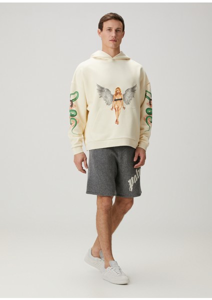 Pin Up Kırık Beyaz Kapüşonlu Sweatshirt fiyatları