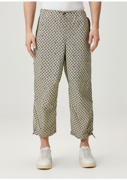 Çok Renkli Monogram Desenli Pantolon