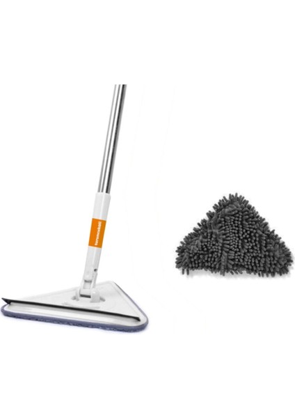 Teleskopik Üçgen Cam Silme Aparatı Mikrofiber Mop Sprey
