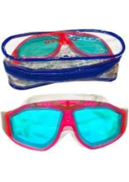 Yetişkinler Için Pembe Çantalı Yüzücü Deniz Havuz Gözlüğü