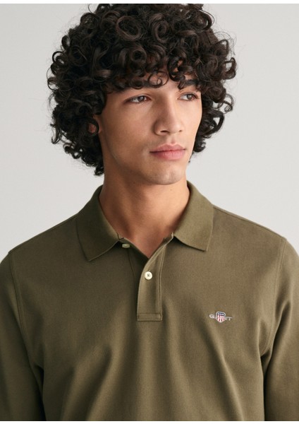 Yeşil Regular Fit Polo Yaka Erkek T-Shirt modelleri