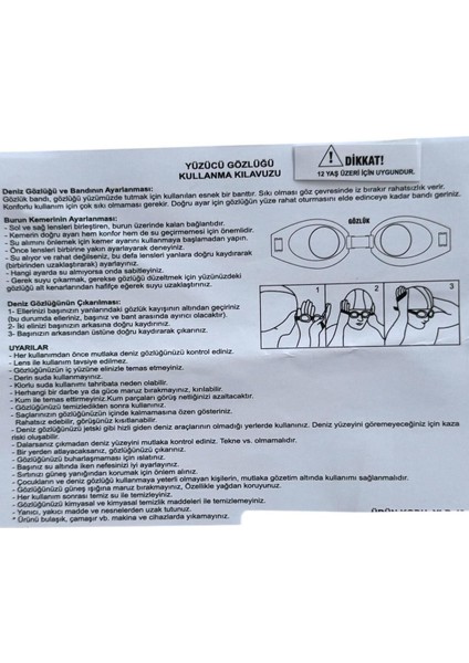 Mavi Yüzücü Gözlüğü, Kulak Tıkacı ve Saklama Kabı ile Birlikte, Deniz ve Havuz Kullanımı Için fiyatları