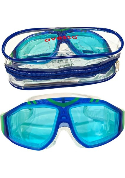 Mavi- Yeşil Yüzücü Gözlüğü, Rahat ve Şık Tasarım, Suyun Tadını Çıkarın