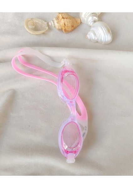 Pembe Silikon Burun Tıkaçlı Su Sporları Yüzücü Gözlüğü modelleri
