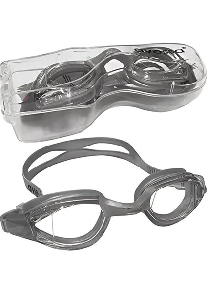 Yüzücü Gözlüğü 8130, Gri- Mavi- Siyah, Suya Dayanıklı, Konforlu Tasarım