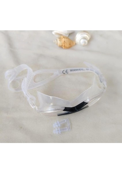 Şeffaf Silikon Burun Tıkaçlı Yüzücü ve Sörf Gözlüğü, Kutulu, Şık ve Konforlu indirimleri
