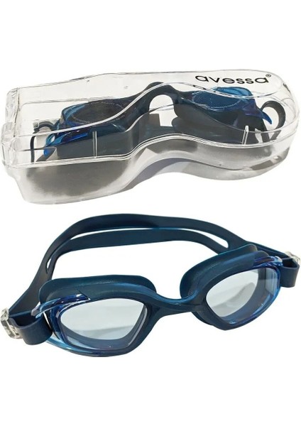 Yetişkinler Için Ayarlanabilir Mavi Yüzücü Gözlüğü, Deniz ve Havuz Kullanımı