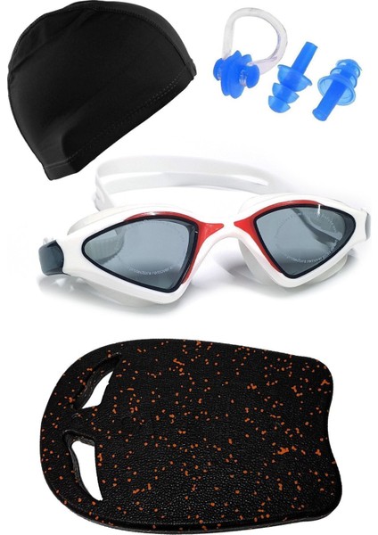 Yetişkin Yüzücü Havuz Seti, Gözlük, Bone, Tahtası, Kulak Tıkacı ve Burun Klipsi