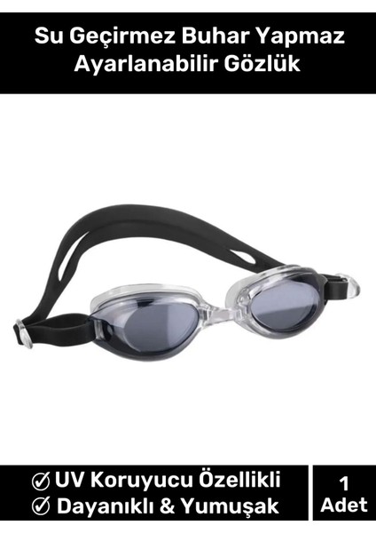 Ayarlanabilir Su Geçirmez Çocuk Yüzücü Gözlüğü, Siyah