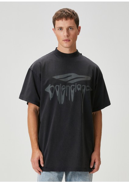 3b Liquefied Siyah T-Shirt