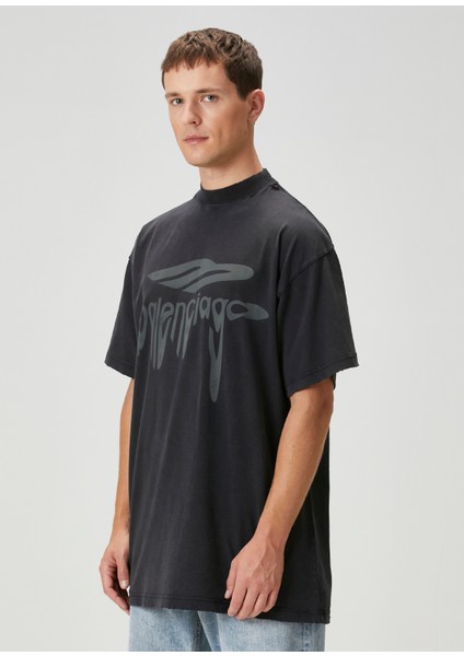 3b Liquefied Siyah T-Shirt