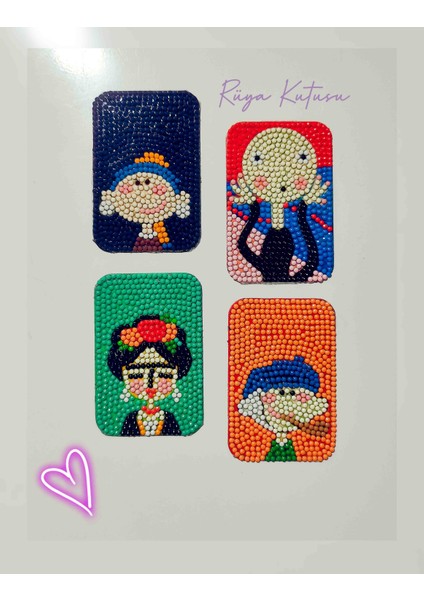 4'lü Magnet Elmas Boyama Seti