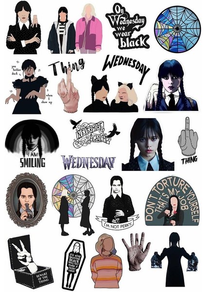 Wednesday Laptop Notebook Telefon Kılıfı Sticker Paketi fiyatları
