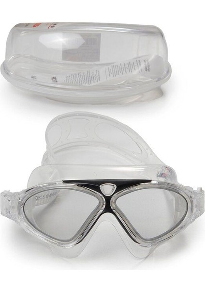 Yetişkin Yüzücü Gözlüğü, Şeffaf ve Siyah, Havuz ve Deniz Kullanımı