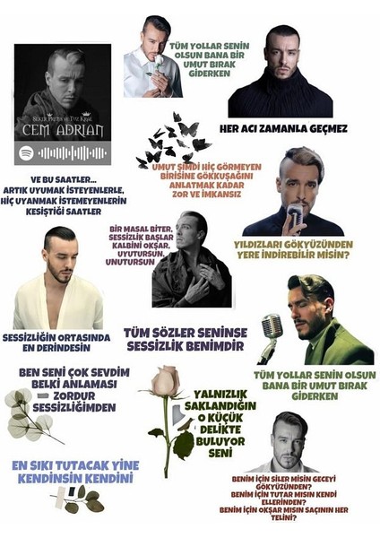 Cem Adrian Laptop Notebook Telefon Kılıfı Sticker Paketi fiyatları