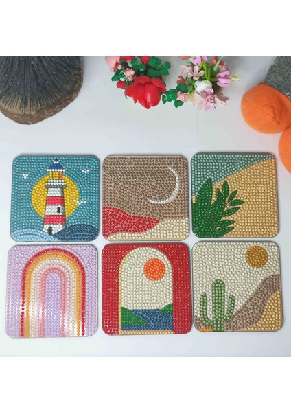 Kare Bardak Altlığı Elmas Boyama Seti