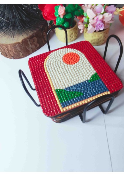 Kare Bardak Altlığı Elmas Boyama Seti modelleri