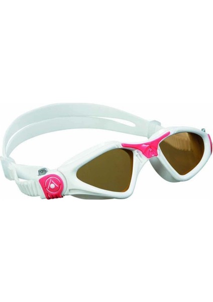 Renkli Lensli Kadın Yüzücü Gözlüğü Beyaz ve Kırmızı Tonlarda
