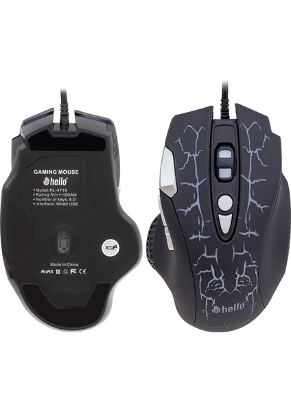 Hello HL-4719 Kablolu Oyuncu Gamıng Mouse
