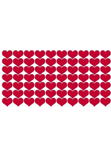 Kalp | Kırmızı Sticker | 2,5 cm 100 Adet