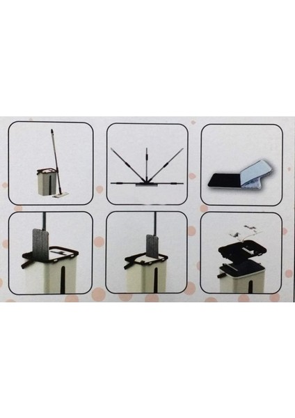 Yüksek Kaliteli Mikrofiber Tablet Mop Seti, 12 Lt Kova ve Metal Sap ile fırsatları