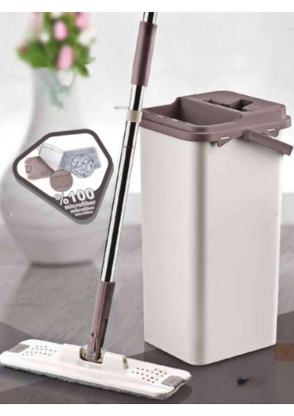 Iki Aşamalı Kurutma Sistemli, 2 Bölmeli Mikrofiber Temizlik Seti