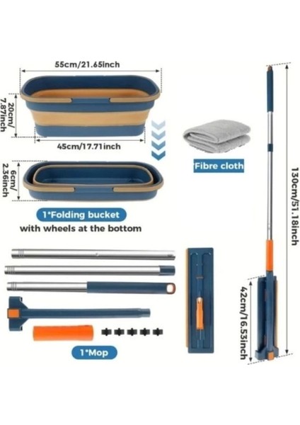 Katlanabilir Temizlik Seti, Tekerlekli Kova ve Mopu ile Kolay Temizlik fiyatları
