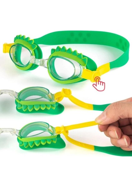 Yeşil Çocuk Yüzücü Gözlüğü, Su Geçirmez, Anti- Sis, Uv Koruma indirimleri