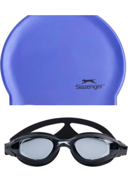 Yetişkin Yüzücü Gözlüğü Aero GS26 Siyah- Açık Mavi, Konfor ve Şıklık Sunar