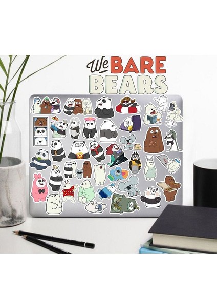 We Bare Bears Kafadar Ayılar Seri 3 Sticker Telefon Laptop Notebook Tablet Defter Matara Etiket