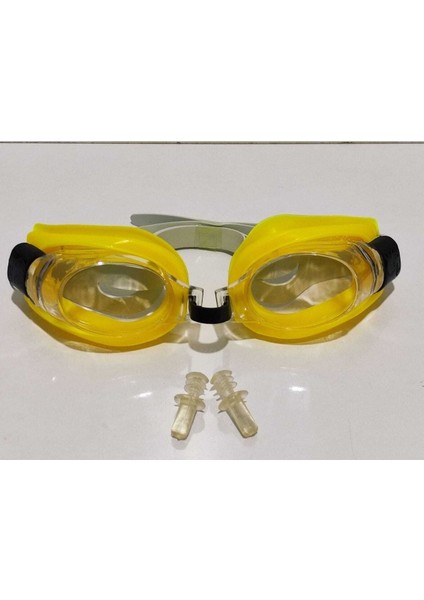 Su Geçirmez Yüzücü Gözlüğü ve Kulak Tıkacı, Buğu Önleyici, Renkli, Konforlu