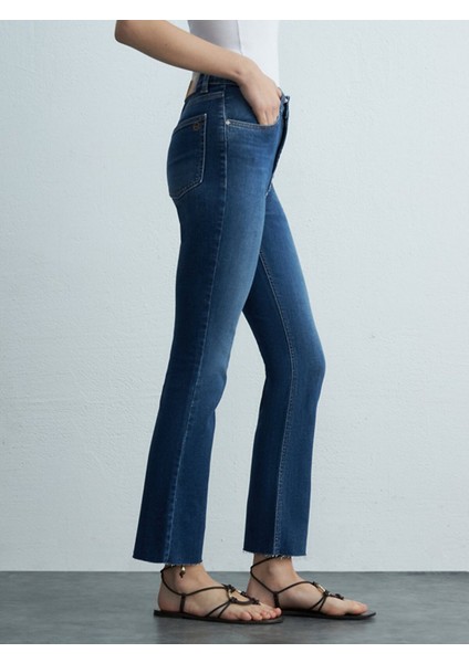 Kadın Lıssy Ispanyol Paça Yüksek Bel Jean Pantolon fırsatları