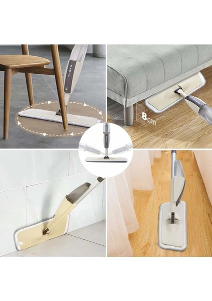 360 Derece Dönen Mikrofiber Mop Temizlik Seti, Sprey ve Deterjan Hazneli fırsatları