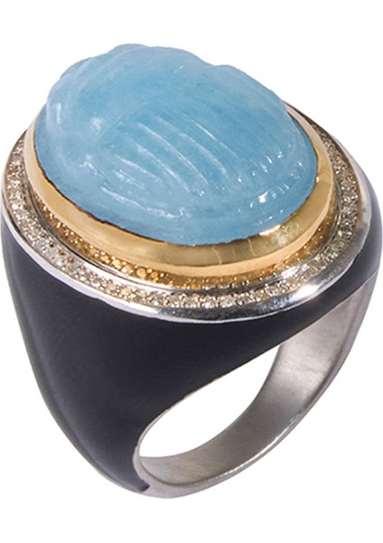 Aqua Scarab Kadın Gümüş Yüzük