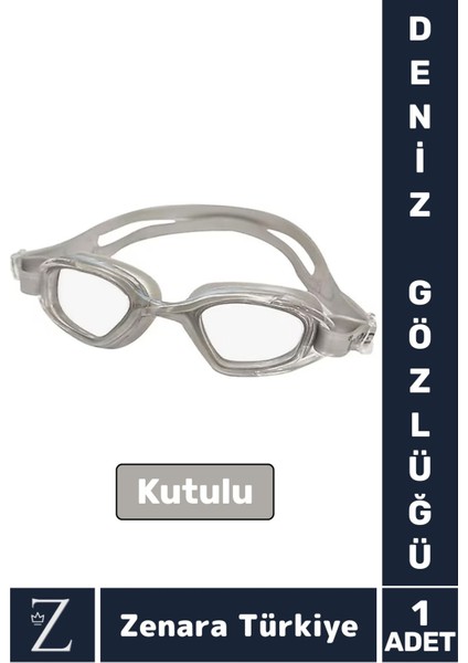 Ayarlanabilir Su Geçirmez Uv Koruma Silikon Deniz Gözlüğü, Kutulu, Anti- Fog, Gri