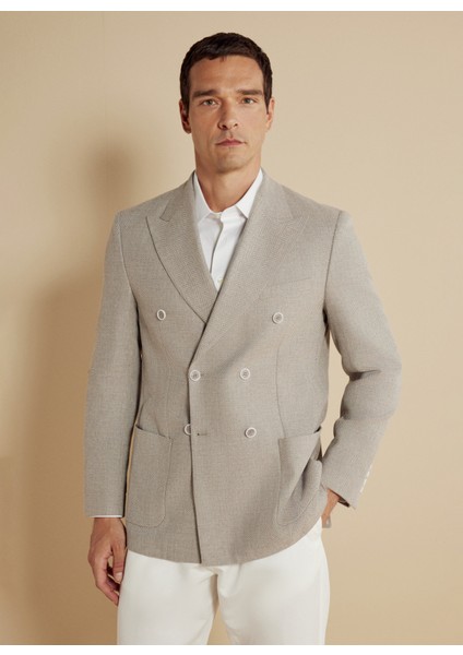 Slim Fit Koyu Bej Erkek Ceket BBSS25MBL014 fiyatları