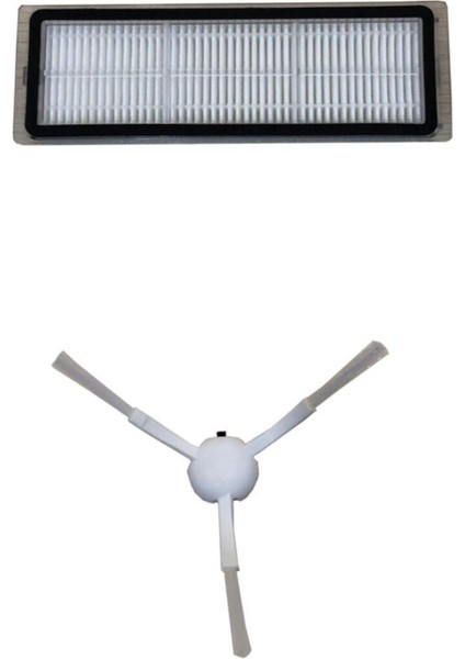 Akıllı Robot Süpürge 2'li Filtre ve Fırça Seti, Beyaz, Uyumlu