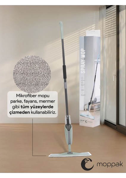 360 Derece Dönen Su Püskürtmeli Çok Amaçlı Mop, Pratik ve Kullanışlı Temizlik Aracı