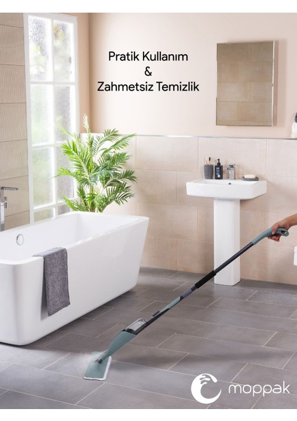 360 Derece Dönen Su Püskürtmeli Çok Amaçlı Mop, Pratik ve Kullanışlı Temizlik Aracı