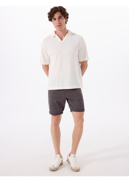 Antrasit Erkek Slim Fit Chino Şort W211205003