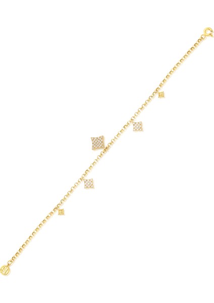 Twinkle Swarovski Taşlı 14 Ayar Altın Kadın Bileklik