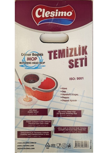 Döner Başlıklı Temizlik Mop Seti fırsatları