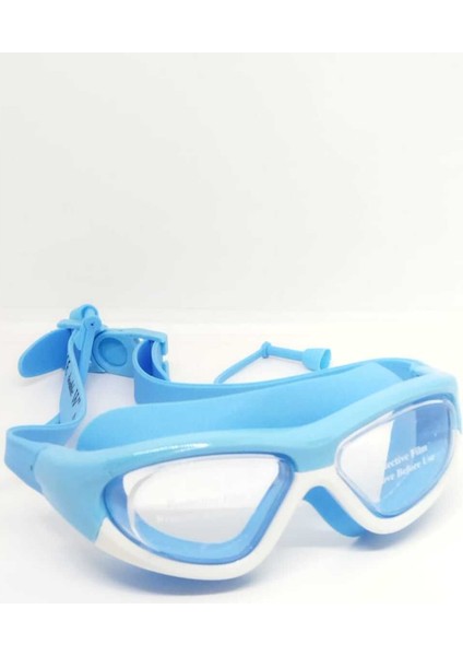 Çocuk Yüzücü Maskesi, Mavi, Standart Boy